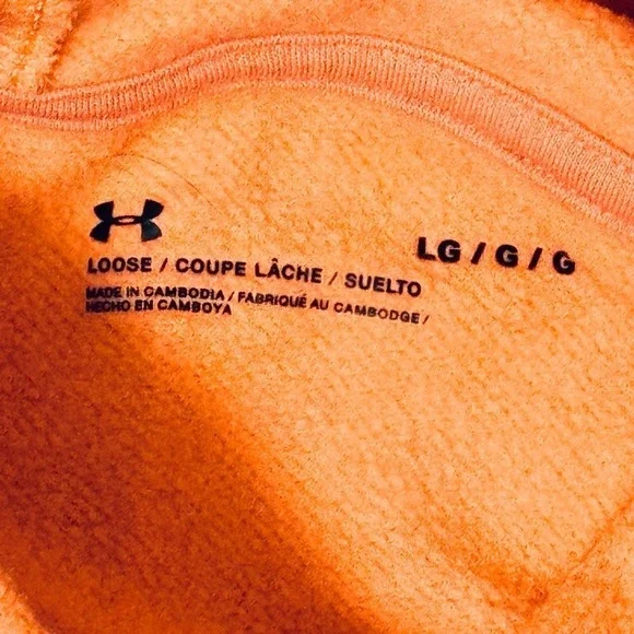 Under Armour Woman's Coral Hoodie Kangaroo Pocket Loose Fit - Picture 2 of 2